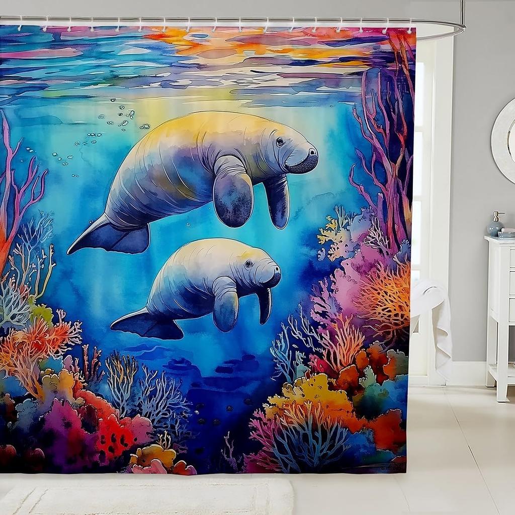 Dog Waterproof Shower Curtains,Cartoon Animal Bath Curtain For Kids Boys Girls Children,Dog Bone Cute Pet Shower Curtain Spotted