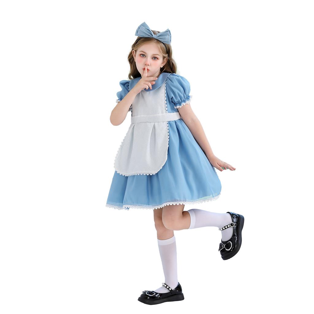 Pastoral Alice Maid Children's Clothing Halloween Children's Princess Lolita Teen Dress Girls Performance Costume