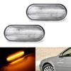 Clear Lens Front Fender LED Side Marker Lights For VW MK4 Jetta GTI R32 Beetle