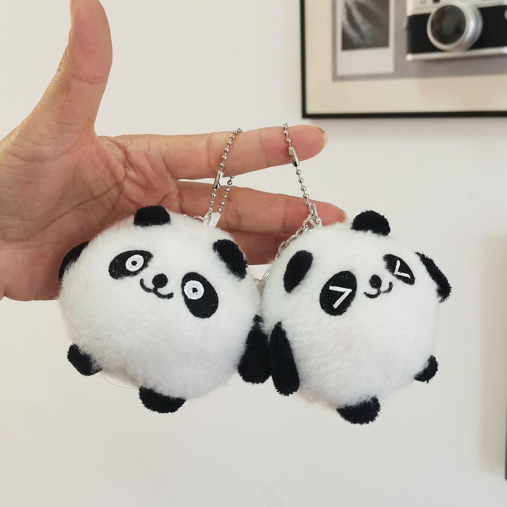 Cute Cartoon Panda Plush Keychain Doll Fat Toy Bag Hanging Ornament Pendant Mini Doll