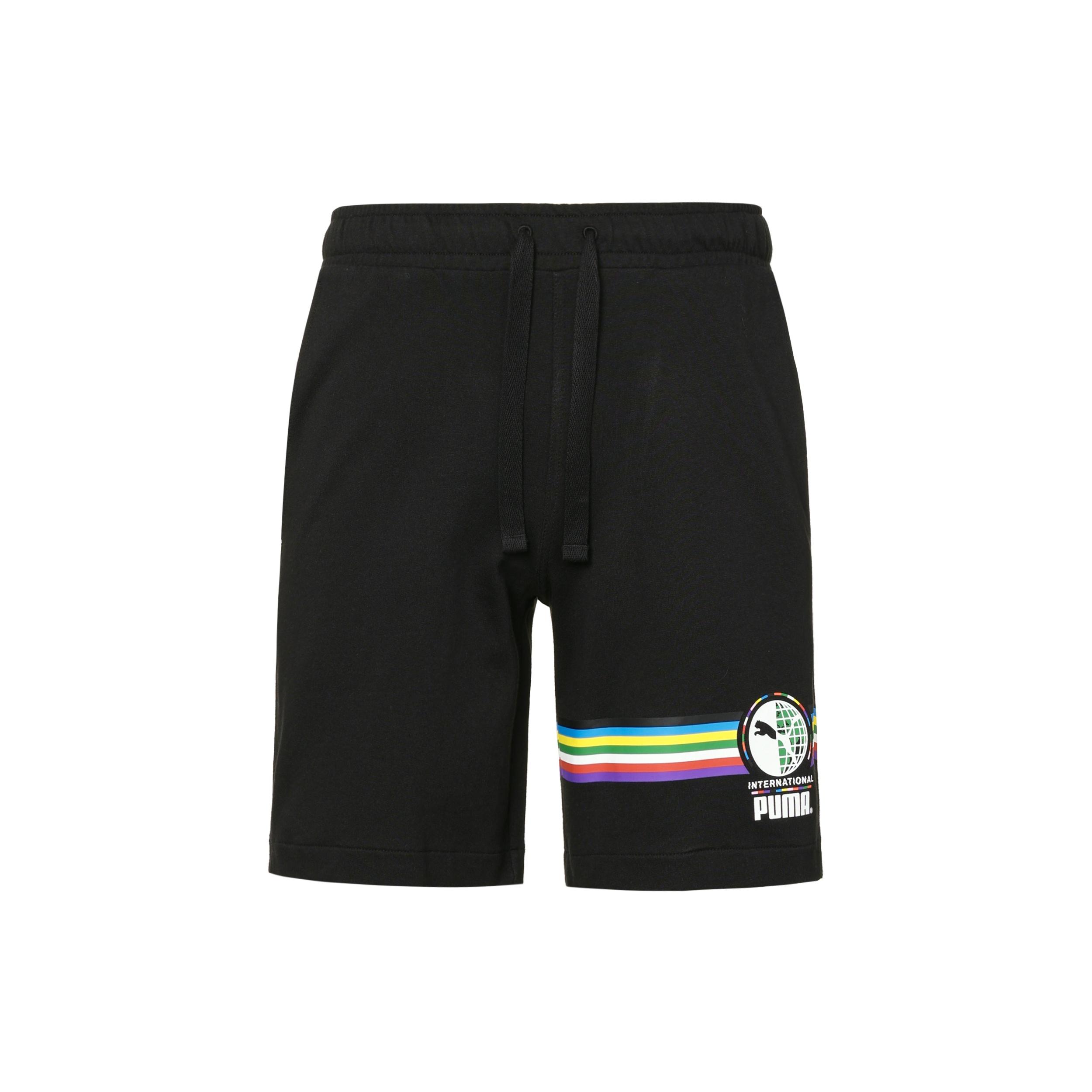 PUMA INTL Graphic Shorts Black White Men s 531308-01 L