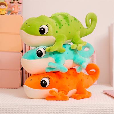 Niedliche Chamäleonpuppe, bunte Eidechsenpuppe, Plüschtier, Zoo-Stall-Stoffpuppe, Großhandel