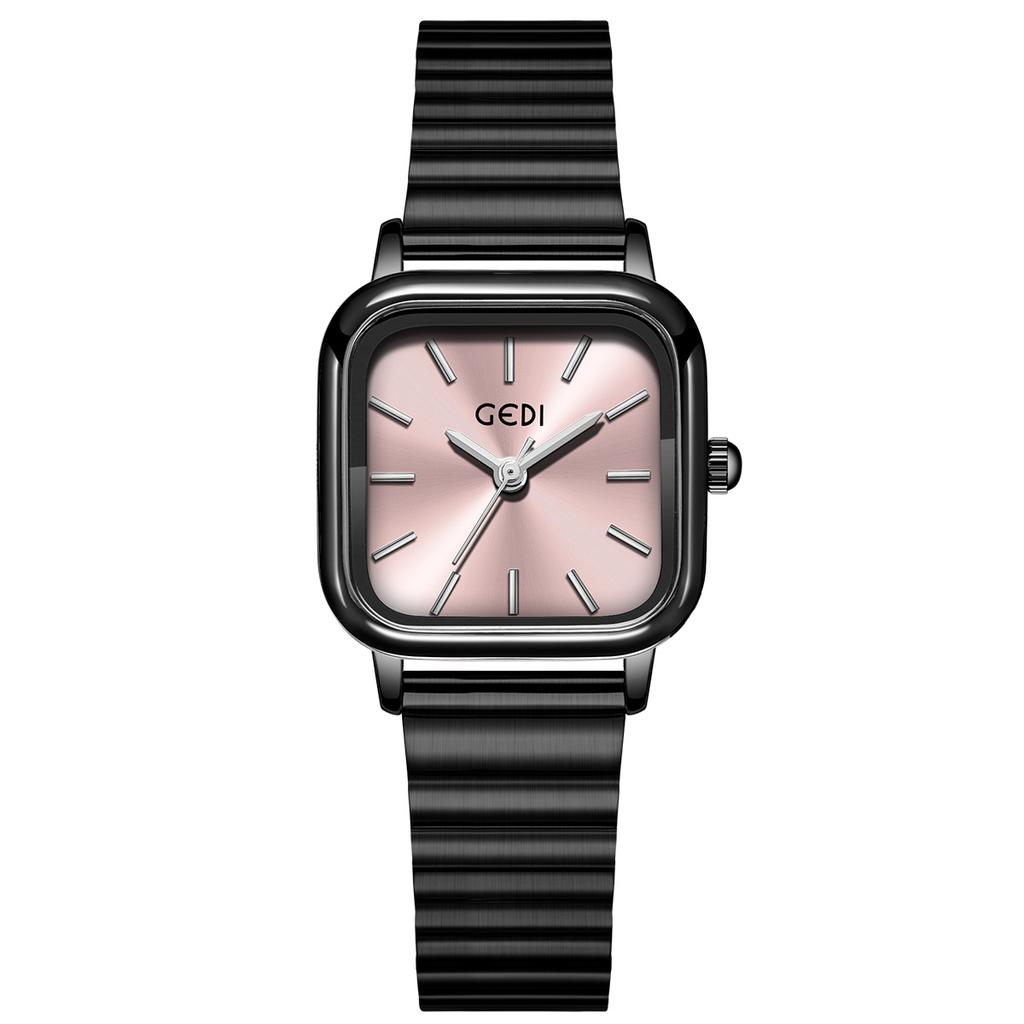 Simple And High-End Small Square Plate Women'S Watch, High Value, Small And Exquisite Bamboo Steel Belt, Waterproof Quartz Watch