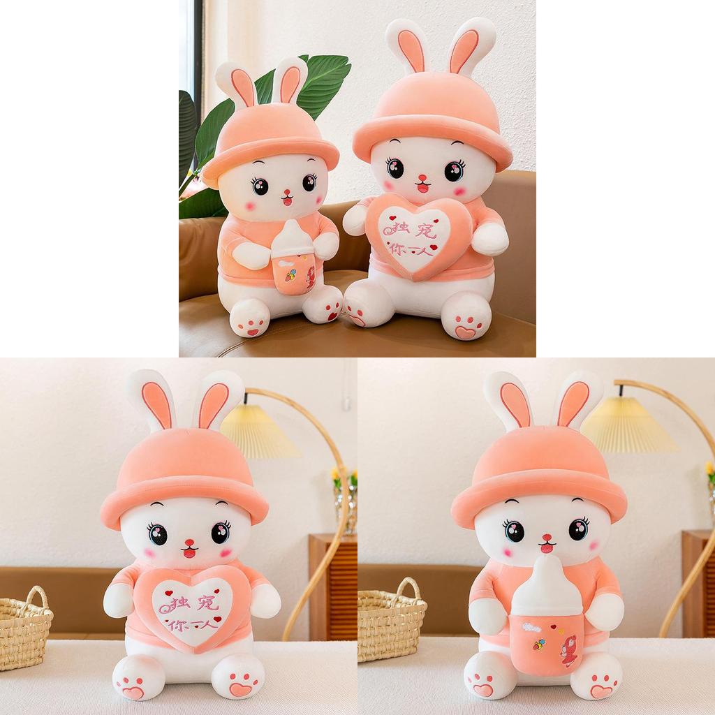 Cute Heartshaped Bunny Plush Toy With Soft Pp Cotton For Valentines Day Gift For Girls