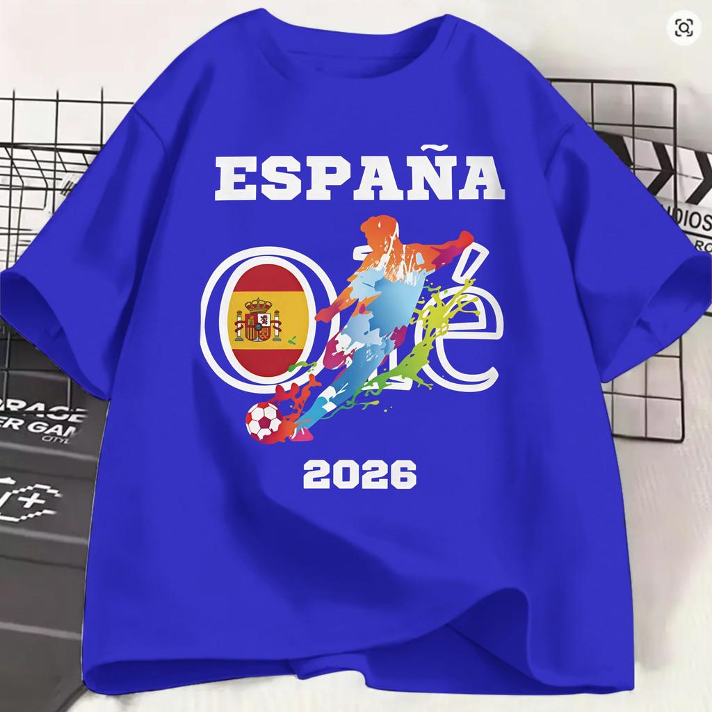 Harajuku T Shirt Summer Spain 2026 Trendy Cool T Shirts Cotton Tee Shirt For Unisex Y2k Retro Big Size Short Sleeve Tops