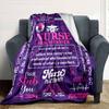 Nurse Practitioner Tribute Lightweight Personalized Blanket Personalized Name Soft Warm Cozy Versatile For Sofa Couch Office Bed Picnics Four Seasons