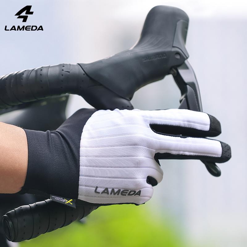 LAMEDA Men's Cycling Gloves XRD Pad Touch Screen Road Bike Full Finger Gloves Spring MTB Gloves Breathable Bicycle Accessories