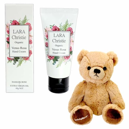

Sears LARA Christie Teddy Bear Plush Gift Set with Venus Rosa Hand Cream, Brown Teddy (lcs91-0001-tdt-01-b)