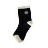 1/2Pairs Camellia Rose Embroidered Mid-Tube Socks Cute Korean Ins Style Skirt Matching Calf Socks Sports Breathable Cotton Socks