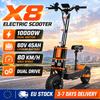 EU TOURSO X8 10000W Dual Motor 60v Electric Scooter 13 Inch Big Off-Road Tyres Max Speed 85km/h Lcd Display Folding Escooter with Seat
