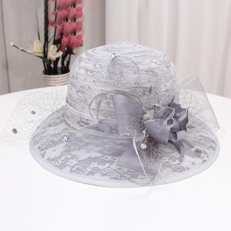 Vintage Summer Sun Hat with Bowknot - Fashionable Lace & Mesh Design, UV Protection, Perfect for Women's Outdoor Activities