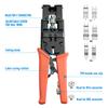 Coaxial Compression Crimper Tool Kit, RG6 RG58 RG59 Crimp Pliers for F BNC RCA Connectors with RG6 RG11 Cable Stripper