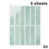 5/10Pcs Non Fading Wall Tile Stickers Peel and Stick Waterproof Oil Proof Heat Resistant for Dining Area Wall Decoration