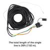 26Ft 4 Way 5 Wire Trailer Wiring Harness Kit With Y Connector Braided Nylon Jacket For Marine Horse ATV Trailers