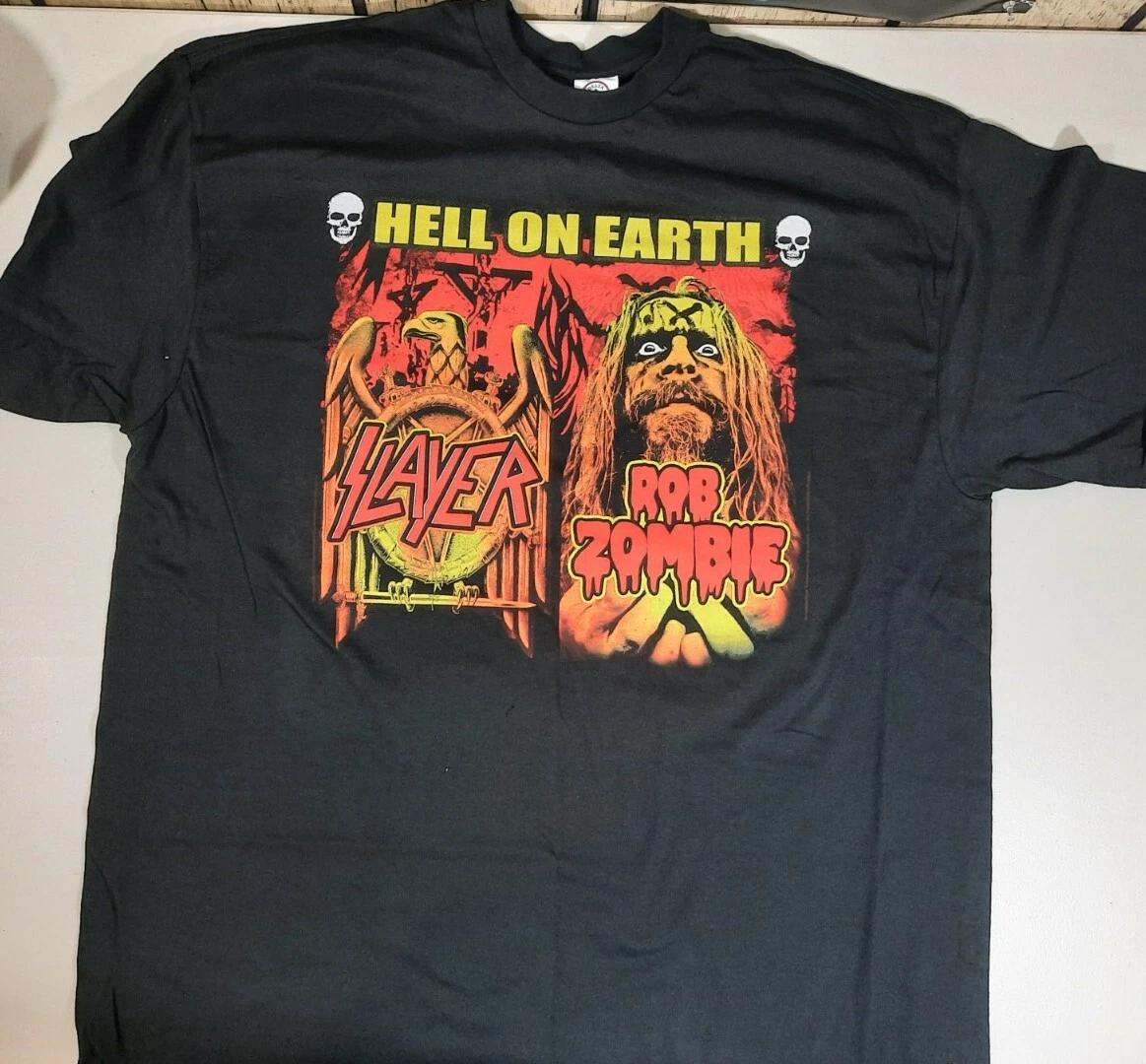Slayer & Rob Zombie 2011 Hell On Earth Tour T Shirt 2XL XL