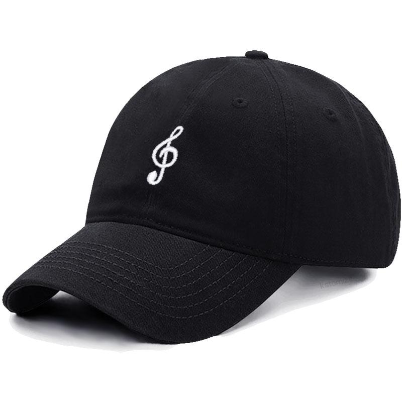Unisex Soft Cotton Dad Hat Musical Note Embroidery Baseball Cap For Women Men Adjustable Unisex Casual Sports Caps