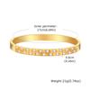 Zircon Square Open Bracelets CZ Stainless Steel Hinged Cuff Bangle Bracelet for Women Luxury Fashion Jewelry