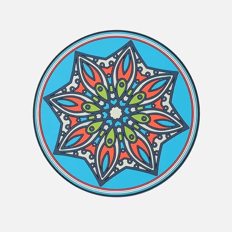 Silicone Hot Pot Pads for Kitchen Round Trivets for Dining Table Cooking Potholders Art Mats Heat Resistant Pot Holders Coaster
