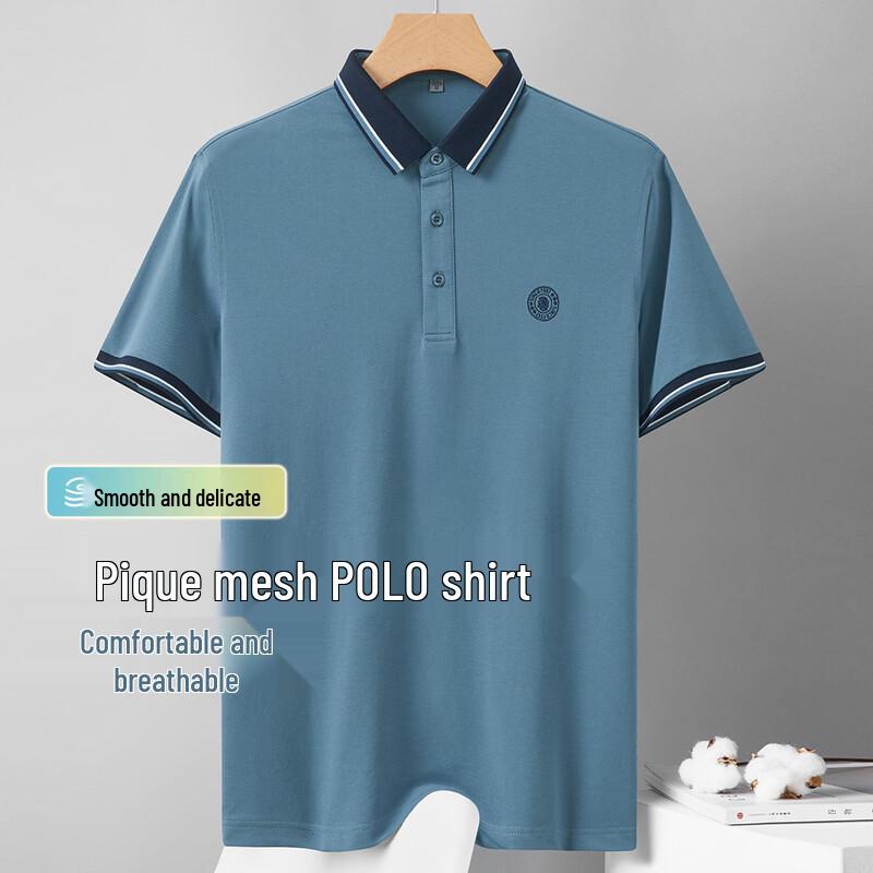 Hodo Men s Fine Pique Moisture-Wicking Polo Shirt 185/100A темно-синий