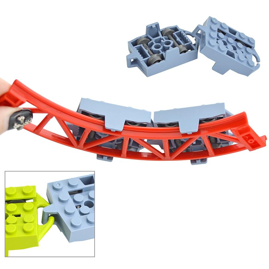 Track Roller Coaster Rail Bow Slope Shaft Edges Brick Part Building Block Toys Compatible 25061 26559 26560 26561 34738 26022