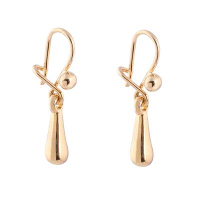 Fashion Jewelry Rhinestone Olive Geometry dangle Stud Earrings Gold Plated for Girlfriend