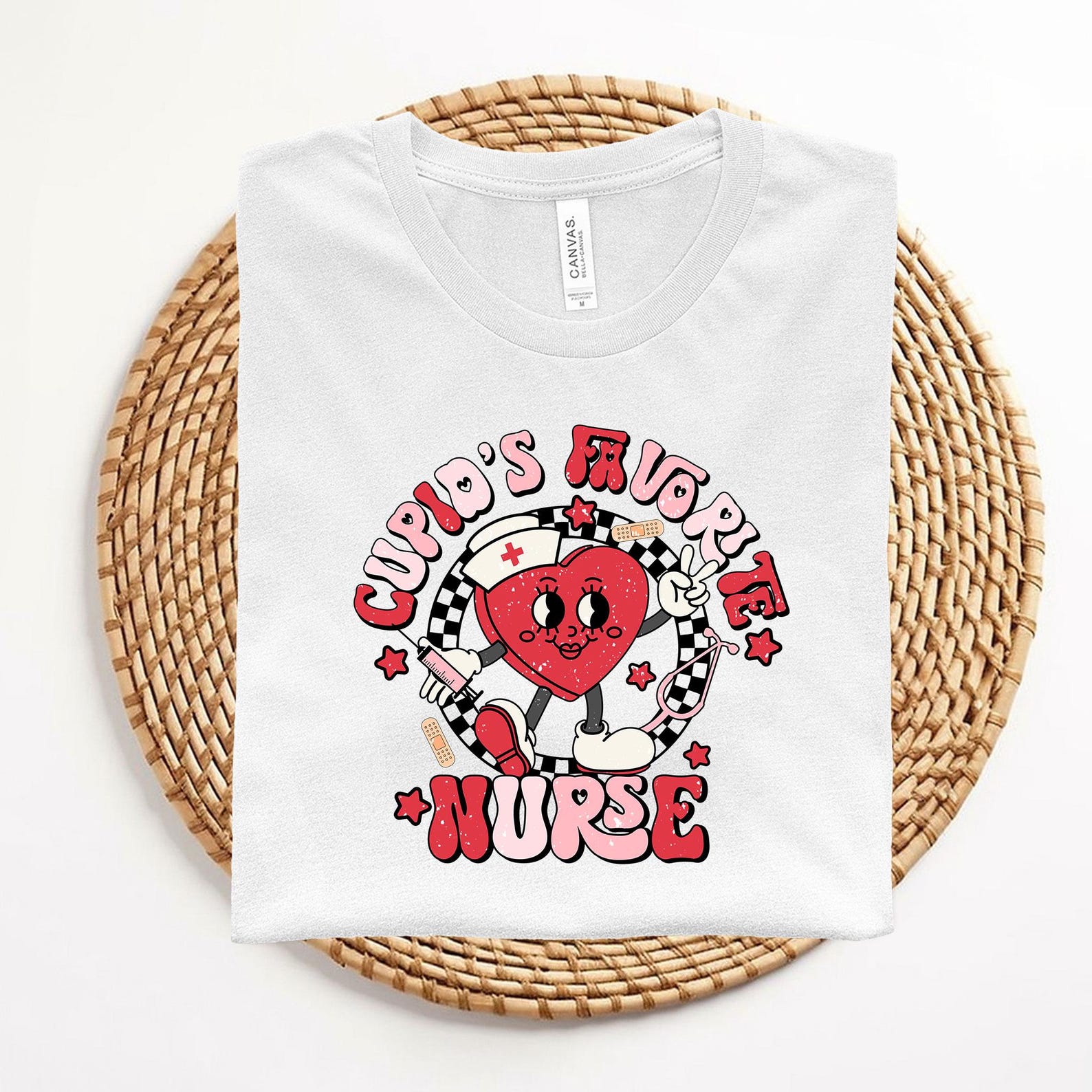 Cupid Favorite Nurse Shirt, Valentines Day Shirt, Nurse Valentine Tshirt, Gift for her, Lover Gift Tee, Heart Nurse Shirt, Love Tshirt M