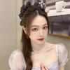 Korean Style Fashion Large Bow Ribbon Hair Claw Super Fairy Temperament Glitter Rhinestone Hair Clip Girl Sweet Hair Accessories