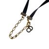 Used Christian Diorchoker black/gold Nylon/metal Women