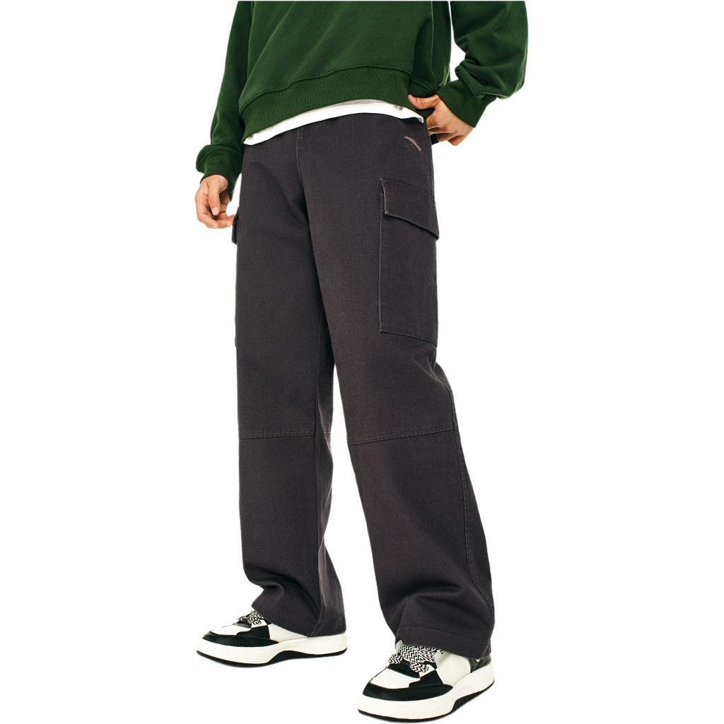 Anta Loose Durable Woven Casual Pants Men Bottoms Earth-Gray 952448502-3