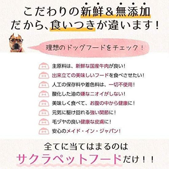 Sakura Pet Food for Dogs Food Soft Type 800g [Domestic/Additive-free/Fresh] Semi-raw [Dog Food/Soft/Senior]