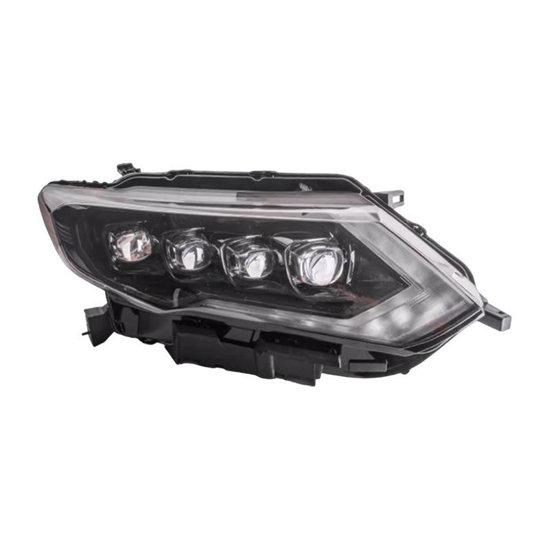 LED Crystal Projector Headlight Assembly for 17-22 Nissan X-Trail: DRL & Flowing Turn Signals