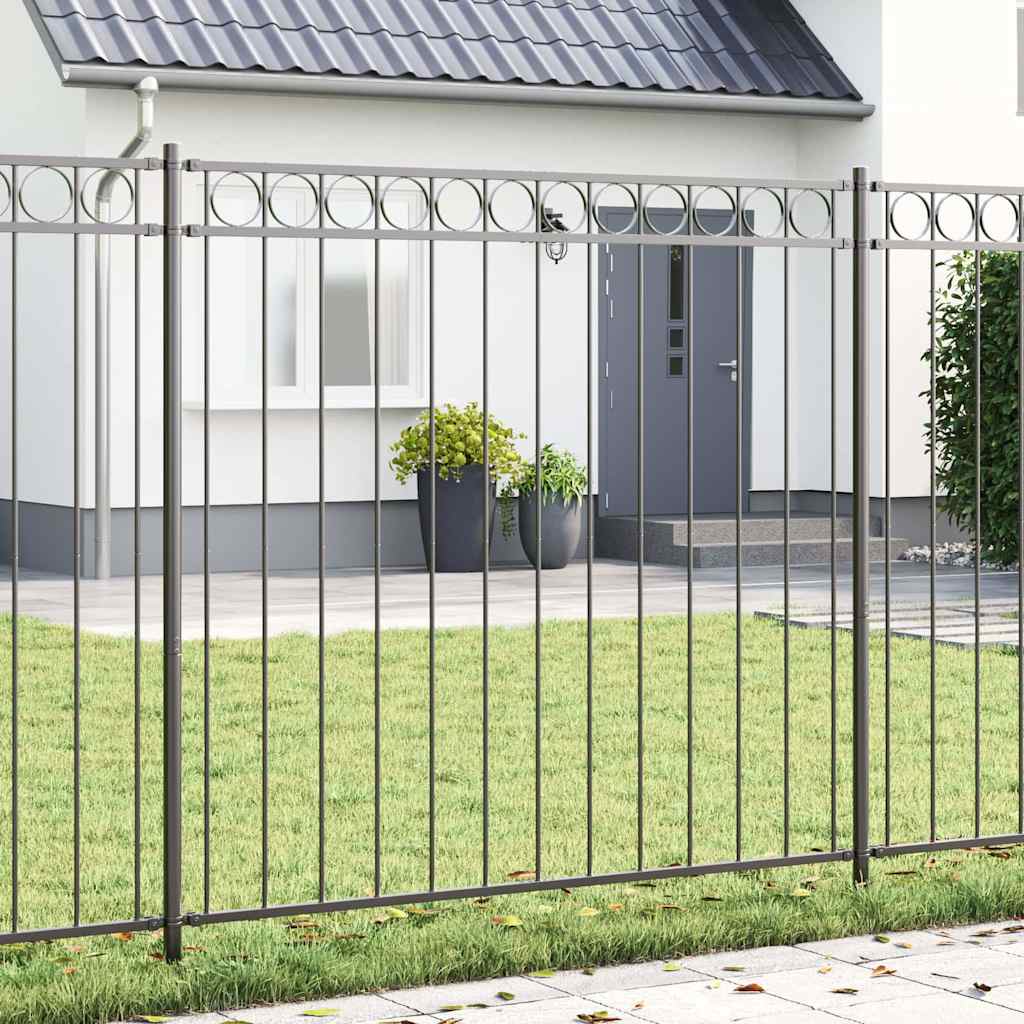 ASSEN Fence Panel Grey 170 x 170 cm Steel