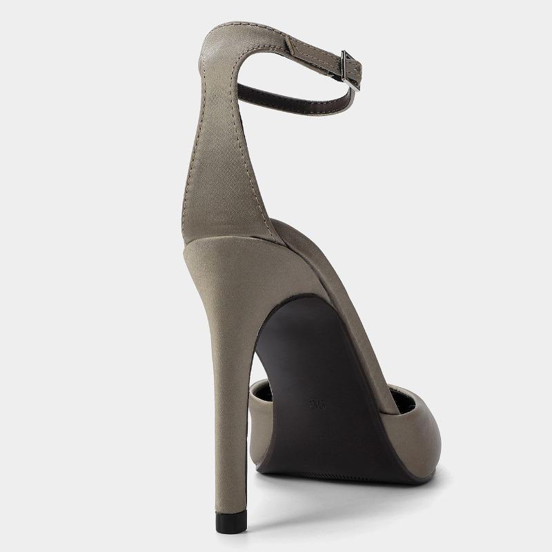 Elegant Satin Pointed-Toe High Heels for Women Fashion Ankle-Strap Buckle Thin Heel Band Designer Shoes Sexy Evening Dress Shoes