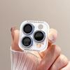 Luxus 2-3 Stück Kameraobjektivschutzhülle für iPhone 16 15 14 Plus 13 11 Pro Max 12 Mini 15plus Mädchen Glitzer Diamant Metall Schutzglasfolie