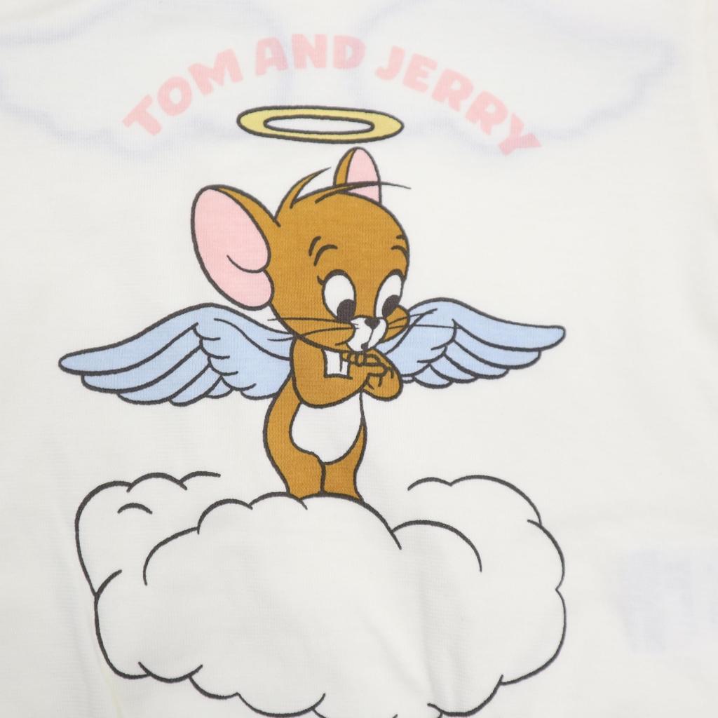 And Tom and Jerry 85th Anniversary Angel Jerry Devil Tom Romper Coverall Short Sleeve Baby Clothes Boys Girls 215142675 Off White 70 [Tom Jerry]