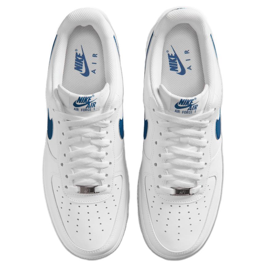 Nike Scarpe Casual da Uomo Air Force 1 '07 Bianco Blu Corte FJ4146-123