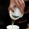 Hand-painted Tea  Fat Jade White Porcelain Gaiwan Household Ceramic Tea Infuser Traditional with Cover Teacup