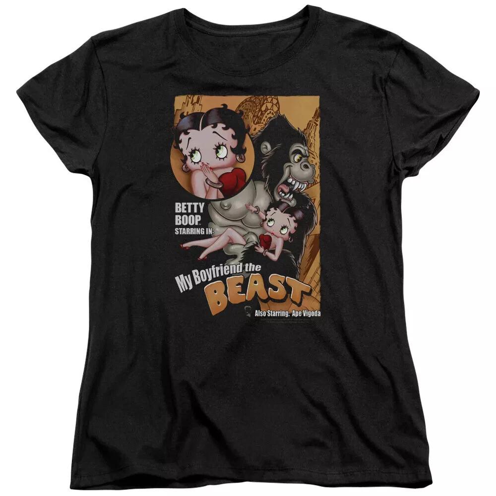

Betty Boop My Boyfriend The Beast Women s T-Shirt 2XL