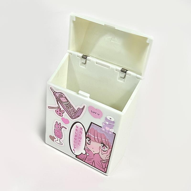 INS White 3 Inch K-pop Photocard Storage Box Photo Small Card Organizer Card Case Desk Organizer Box School Stationer
