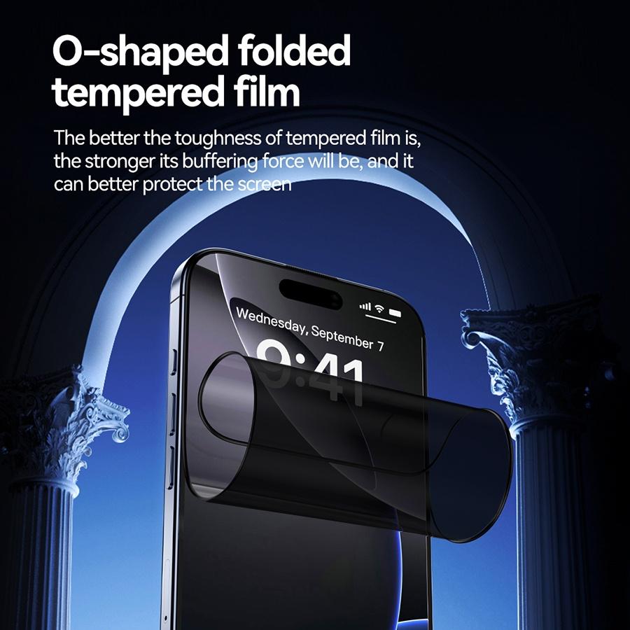 3pcs Magic Box Dust Proof Privacy Tempered Glass For iPhone 17 Pro Max Air 16 Pro Max 15 Pro Max 14 13 12 Pro Max Plus 16e Screen Protector