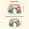 Adesivi Murali Arcobaleno Floreale Acquerello Cartone Animato, Decorazione Autoadesiva per Parete di Sfondo della Stanza dei Bambini, Decorazione per Scuola Materna