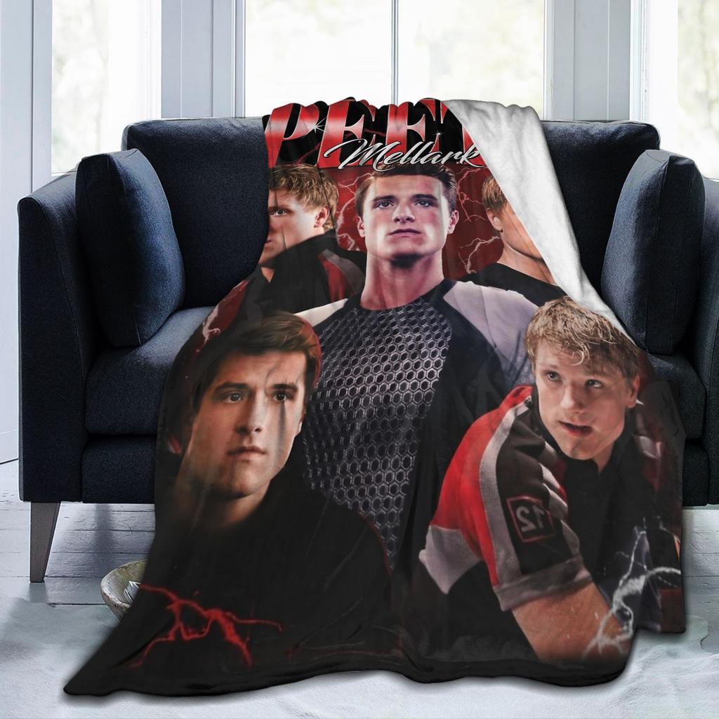 Hunger Games Peeta Mellark Fashion Blanket Cover Coral Fleece Plush Josh Hutcherson Lightweight Throw Fashion Blanket Bedspread Quilt Breath