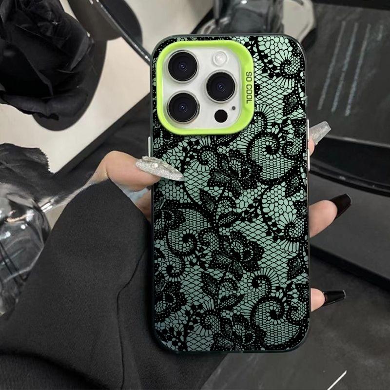 Exquisite Spitzenblume Trendiges Muster Handyhülle Für Samsung Galaxy A56 5G A36 A26 A25 A24 A16 S26 S25 Ultra S24 FE S23 S22 Abdeckung