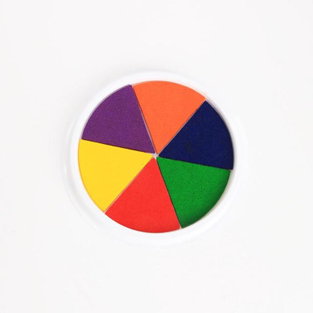 6 Colors Ink Pad Stamp DIY Finger Painting Craft Cardmaking For Kids Montessori Drawing Baby Toys