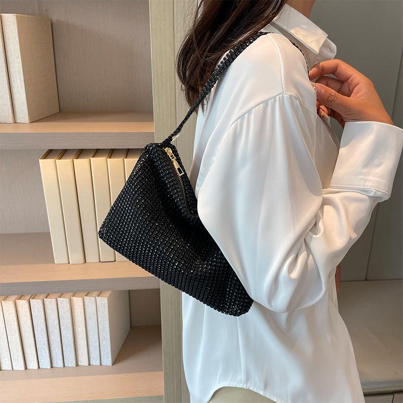 Sparkling Handmade Diamond Encrusted Diamond Bag, Sequins Full of Diamonds Man-made Rhinestone Dumpling Bag, Fashion High Class Women's Bag