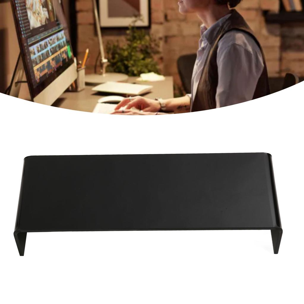 Monitor Riser 50lb 3.5inch Height Improve Sitting   Reduces Neck Eyes Pressure Space Saving Acrylic Computer Stand for Bedroom Study