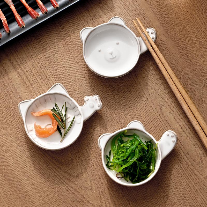 Piatto per salsa di soia Portacannesucchi Creativo Carino Piatto per contorni Condimento Piatto per intingoli Casa Piatto in ceramica