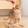 Cat Feather Ball 3-Pieces Feather Rolling Ball Toys For Indoor Cats Pet Interactive Bouncing Game For Patio Garden Backyard Home