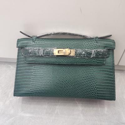 New High-end First-layer Cowhide Lizard Pattern First-generation Bag Genuine Leather Portable Shoulder Messenger Bag Bag Female