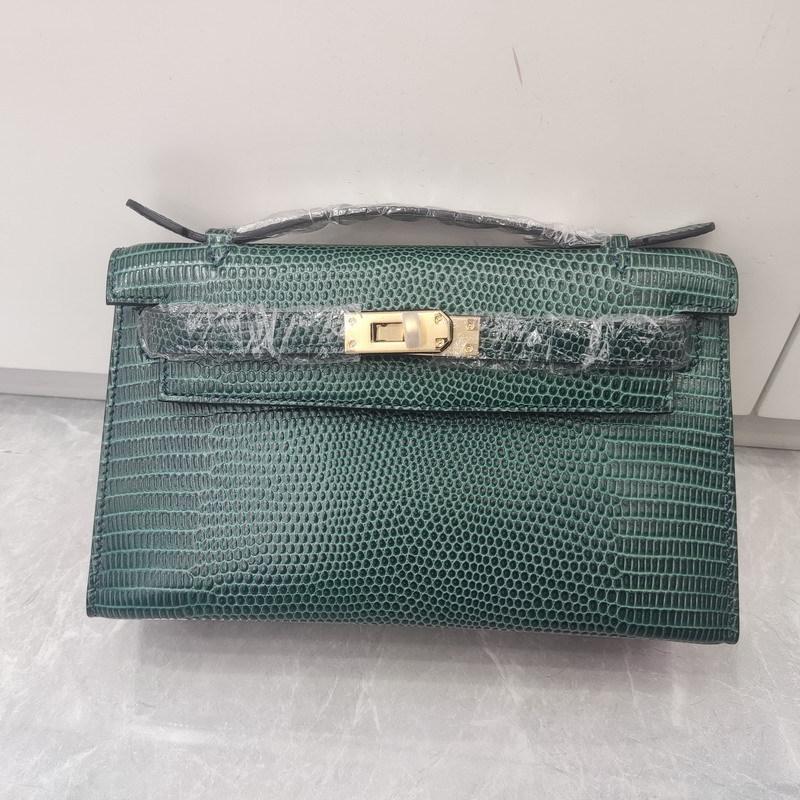 New High-end First-layer Cowhide Lizard Pattern First-generation Bag Genuine Leather Portable Shoulder Messenger Bag Bag Female
